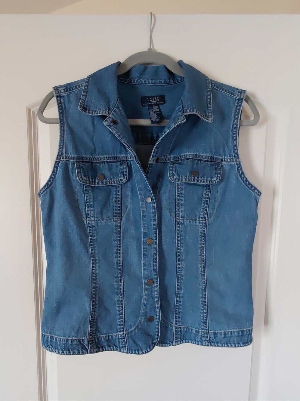 Denim Vest Cottagecore Button Up Size Small